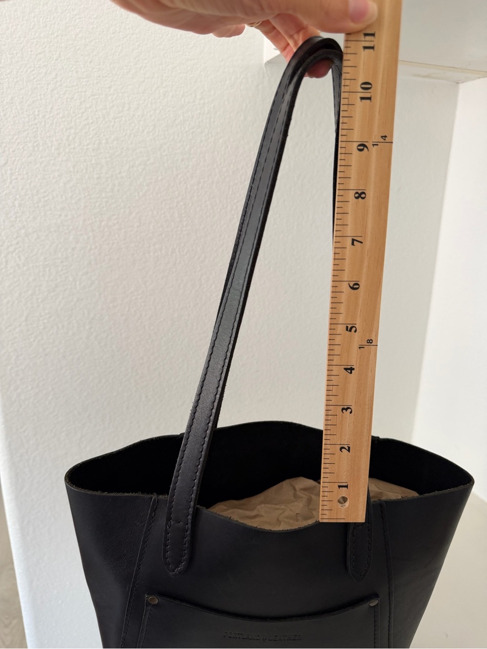 Portland Leather Goods Black Small Juliette Tote Bag - Picture 11 of 12